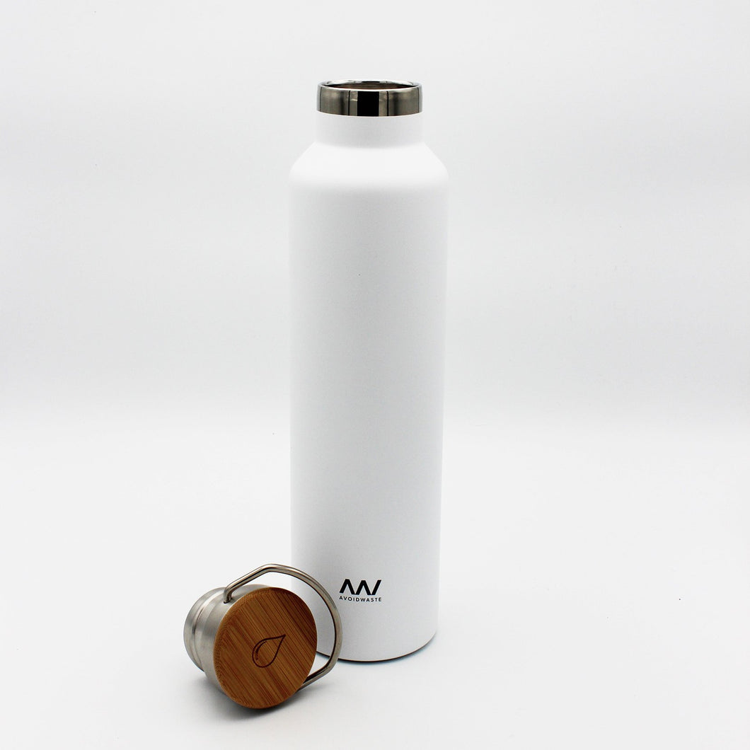Thermosflasche aus Edelstahl weiss 800ml