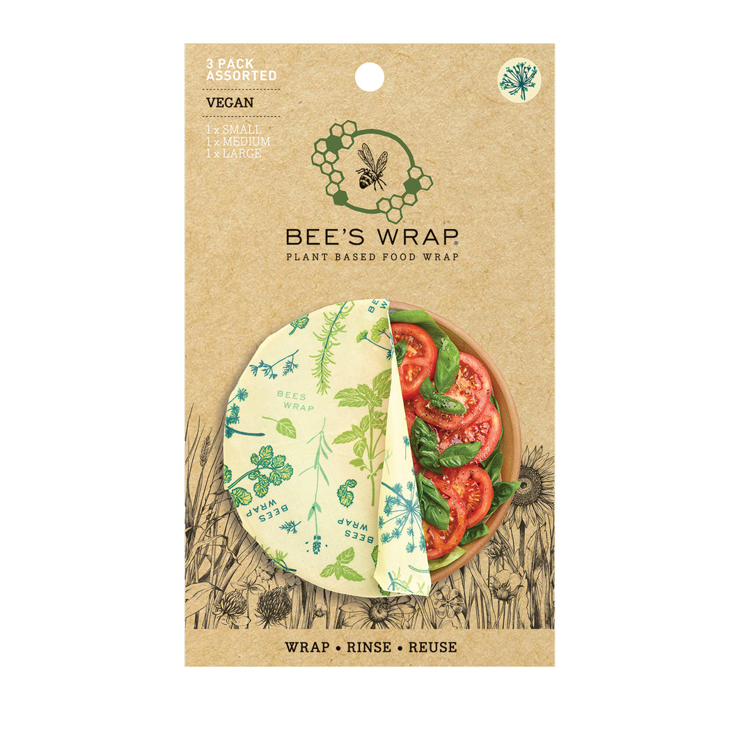 Vegane Wachstücher 3er-Pack Herb Garden