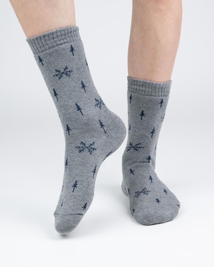 Wintersocken TreeSocks Winter Snow grey-navy